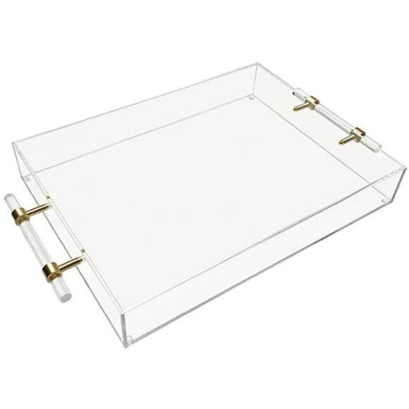 16X12 Clear Acrylic Tray with Clear Handles. - Picture 1 of 7